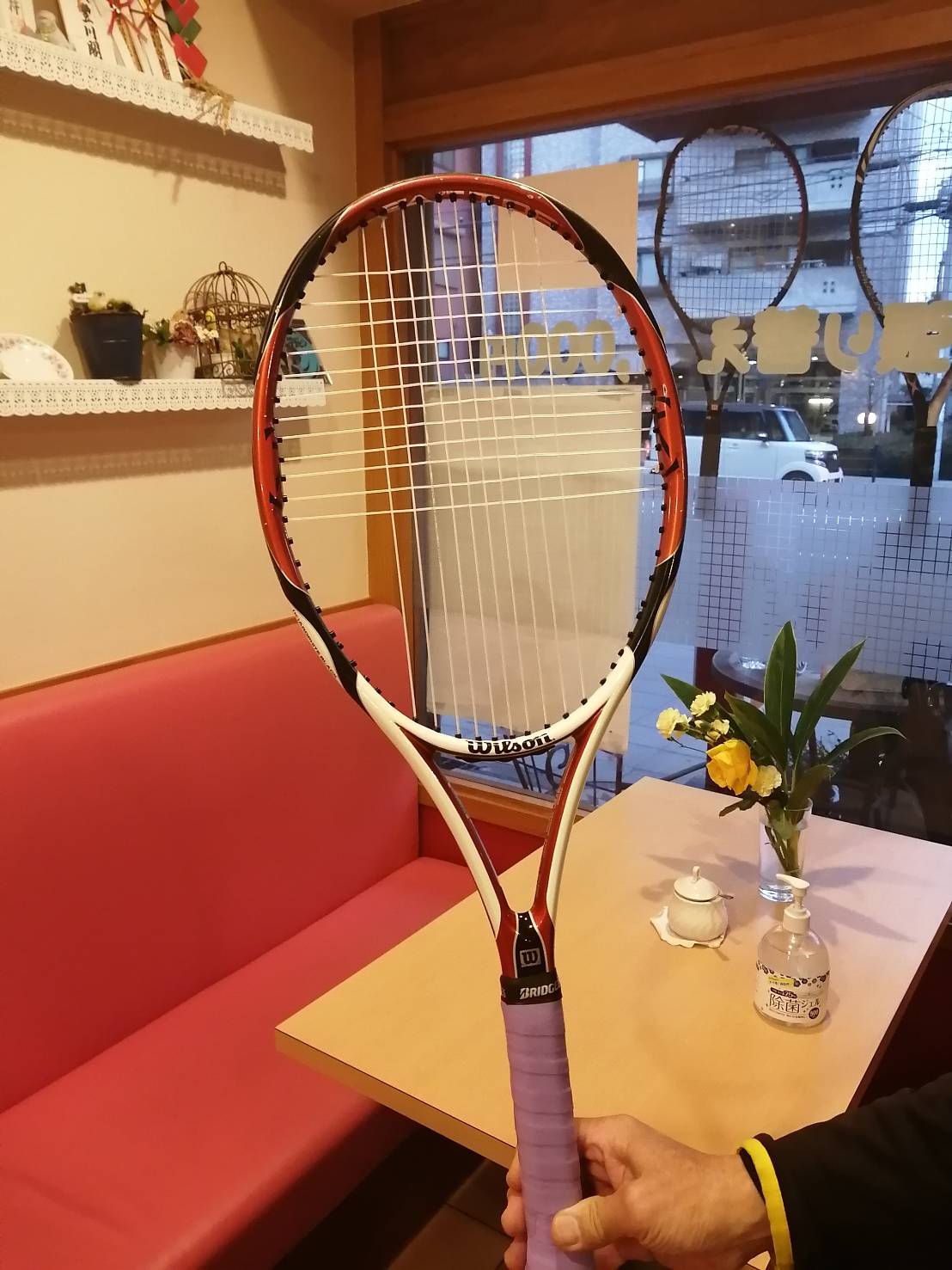 テニスラケット、ガット張り替え